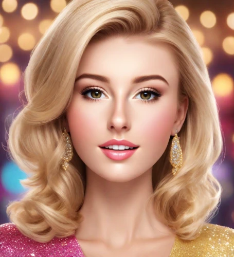doll's facial features,barbie doll,realdoll,barbie,elsa,beauty face skin,princess' earring,glamour girl,natural cosmetic,blonde woman,portrait background,fashion vector,princess sofia,blond girl,hollywood actress,edit icon,blonde girl,romantic portrait,world digital painting,custom portrait