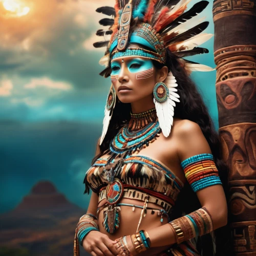 american indian,indian headdress,the american indian,warrior woman,native american,ancient egyptian girl,tribal chief,shamanic,pocahontas,headdress,ancient egypt,ancient egyptian,shamanism,egyptian,ancient people,cleopatra,amerindien,feather headdress,incas,native,Illustration,Realistic Fantasy,Realistic Fantasy 37