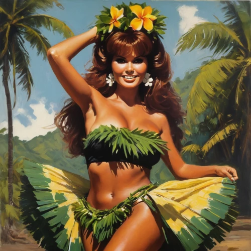 polynesian girl,hula,luau,aloha,mai tai,polynesian,hawaiian,tahiti,blue hawaii,piña colada,tropic,palm leaves,polynesia,candy island girl,kalua,hawaiian food,bahama mom,maui,pin-up girl,tiki,Conceptual Art,Fantasy,Fantasy 15