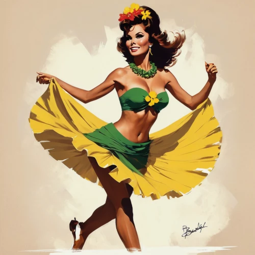 hula,brazilianwoman,pinup girl,pin-up girl,samba deluxe,pin ups,flamenco,retro pin up girl,pin up girl,brazil carnival,pin-up,pin-up girls,christmas pin up girl,watercolor pin up,fashion illustration,retro pin up girls,pin up,polynesian girl,samba,pin-up model,Conceptual Art,Fantasy,Fantasy 06