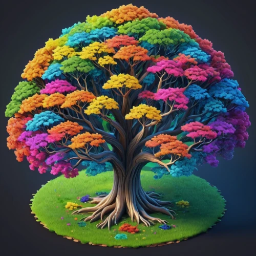 colorful tree of life,flourishing tree,painted tree,cardstock tree,pacifier tree,magic tree,tree mushroom,tree of life,flower tree,celtic tree,trees with stitching,ornamental tree,deciduous tree,blossom tree,fruit tree,a tree,strange tree,trumpet tree,penny tree,wondertree,Unique,3D,Isometric