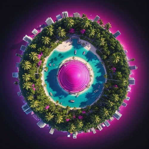 little planet,small planet,artificial island,artificial islands,diamond lagoon,floating islands,colorful spiral,floating island,swim ring,atoll,maldives mvr,round hut,planet eart,oasis,circular,uninhabited island,roundabout,circular puzzle,circle,circle around tree,Photography,General,Realistic