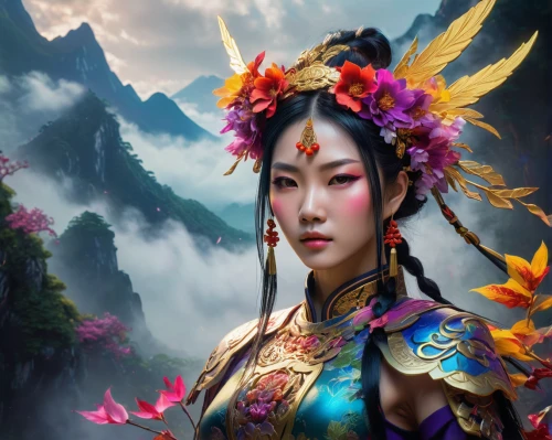 chinese art,oriental princess,inner mongolian beauty,oriental painting,oriental,oriental girl,fantasy art,mulan,yi sun sin,fantasy portrait,yunnan,chinese background,taiwanese opera,asian vision,dragon li,sacred lotus,warrior woman,peking opera,fantasy picture,wuchang,Photography,Artistic Photography,Artistic Photography 08