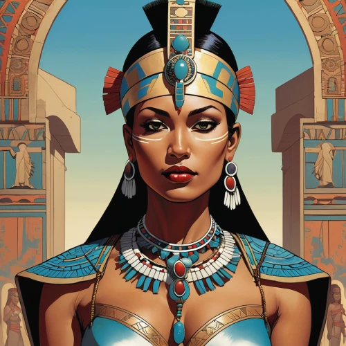 cleopatra,ancient egyptian girl,pharaonic,ancient egyptian,ancient egypt,karnak,egyptian,warrior woman,pharaoh,priestess,pharaohs,orientalism,horus,egyptology,goddess of justice,shamanic,head woman,headdress,ramses,incas,Conceptual Art,Fantasy,Fantasy 07