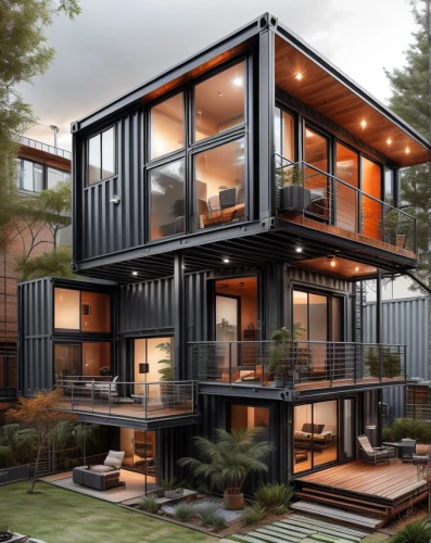 cubic house,modern architecture,modern house,shipping containers,mid century house,shipping container,cube house,frame house,smart house,timber house,wooden house,inverted cottage,metal cladding,cube stilt houses,modern style,smart home,3d rendering,eco-construction,mid century modern,contemporary