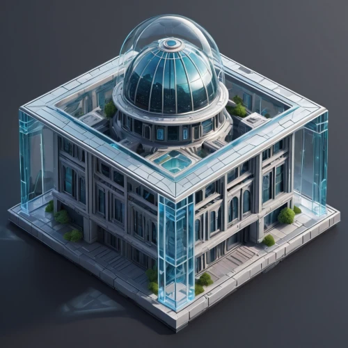 marble palace,reichstag,glass building,granite dome,water cube,greenhouse,observatory,terrarium,palace,crown render,conservatory,europe palace,maximilianeum,capitol,isometric,3d render,glass pyramid,planetarium,panopticon,neoclassical,Unique,3D,Isometric