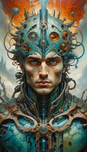 biomechanical,sci fiction illustration,fantasy art,cybernetics,meridians,transistor,heroic fantasy,humanoid,world digital painting,shamanic,psychedelic art,transcendence,shaman,shamanism,medusa,fantasy portrait,cyborg,astral traveler,fractals art,streampunk,Illustration,Vector,Vector 05