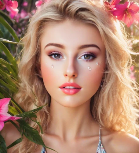 beautiful girl with flowers,natural cosmetic,romantic look,floral background,retouching,pink floral background,flowers png,girl in flowers,flower background,pink beauty,beauty face skin,natural cosmetics,tropical floral background,flower fairy,peach rose,dahlia,realdoll,romantic portrait,beautiful young woman,flower girl