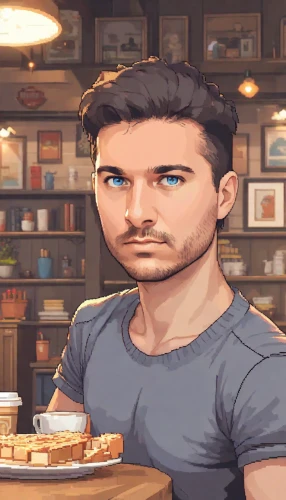 shopkeeper,the coffee shop,pastry shop,coffee background,pixel art,facebook pixel,game illustration,deli,merchant,coffee shop,pantry,pizzeria,bakery,restaurants,retro diner,food and cooking,android game,background image,action-adventure game,tony stark