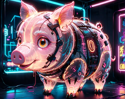 kawaii pig,pig,mini pig,pig dog,inner pig dog,piggybank,electric donkey,cyberpunk,3d render,neon coffee,cinema 4d,rhino,suckling pig,teacup pigs,boar,lucky pig,cyber,jukebox,domestic pig,pink elephant,Anime,Anime,Traditional