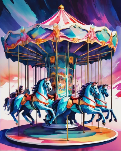 carousel,carousel horse,merry-go-round,merry go round,carnival horse,amusement ride,colorful horse,unicorn background,fairground,funfair,carnival tent,carriage,two-horses,horse-heal,carnival,circus,laughing horse,libra,painted horse,unicorn art,Conceptual Art,Daily,Daily 21