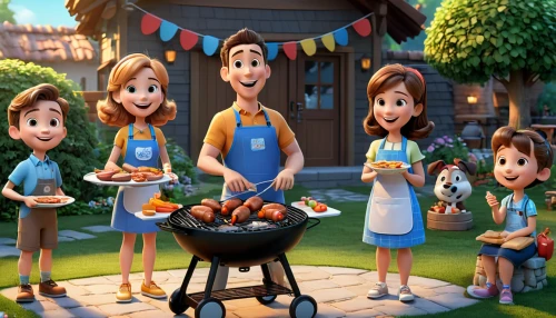 barbeque,barbeque grill,barbecue,bbq,outdoor cooking,summer bbq,cooking vegetables,barbecue grill,cooking show,southern cooking,ratatouille,country potatoes,food and cooking,cooking pot,star kitchen,red cooking,chicken barbecue,cooks,cook,outdoor grill,Unique,3D,3D Character