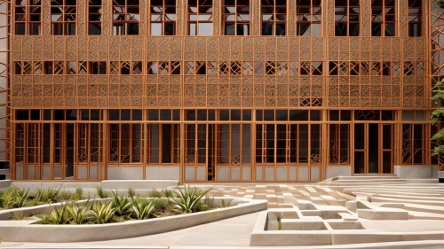 wooden facade,corten steel,lattice windows,archidaily,facade panels,timber house,ornamental dividers,school design,patterned wood decoration,terracotta tiles,garden design sydney,wooden construction,arq,lattice,national cuban theatre,lattice window,terracotta,slat window,outdoor structure,celsus library