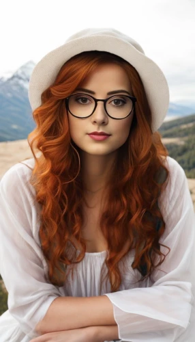reading glasses,girl wearing hat,the hat-female,silver framed glasses,with glasses,the hat of the woman,lace round frames,redheads,young woman,woman's hat,portrait background,red-haired,portrait photographers,spectacles,countrygirl,librarian,ginger rodgers,women's hat,girl in a historic way,artificial hair integrations