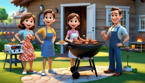 barbeque,barbeque grill,barbecue,outdoor cooking,bbq,summer bbq,outdoor grill,barbecue grill,southern cooking,cooking pot,grilling,cooking show,cookout,star kitchen,chicken barbecue,red cooking,food and cooking,grilled food,cooks,cooking,Unique,3D,3D Character