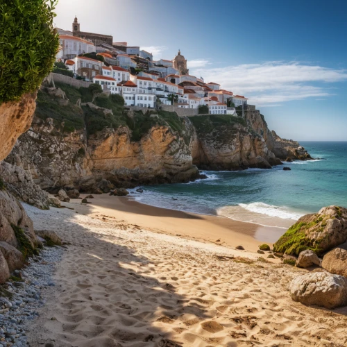 algarve,nerja,beach landscape,beautiful beaches,portugal,cascais,coastal landscape,spain,costa brava,llanes,pinsa,sonmarroig,praia da falésia,cliff beach,asturias,azenhas do mar,basque country,the balearics,south france,lover's beach,Photography,General,Realistic