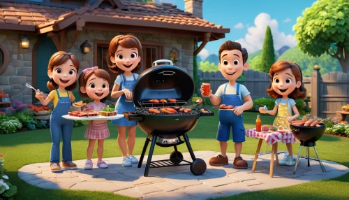 barbeque grill,barbeque,outdoor grill,barbecue grill,bbq,barbecue,outdoor cooking,summer bbq,grilling,grill,chicken barbecue,grilled food,barbecue torches,barbacoa,cooking pot,grill proof,cookout,children's stove,barbecue area,cheese fondue,Unique,3D,3D Character