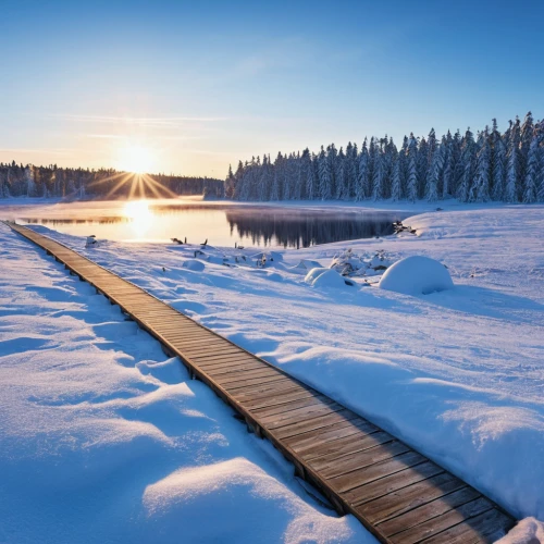 finnish lapland,lapland,winter landscape,nordic skiing,winter morning,snowy landscape,cross-country skiing,winter lake,wooden bridge,north baltic canal,finland,snow landscape,russian winter,slowinski national park,snow bridge,wooden track,cross country skiing,winter trip,tanana river,winter background,Photography,General,Realistic
