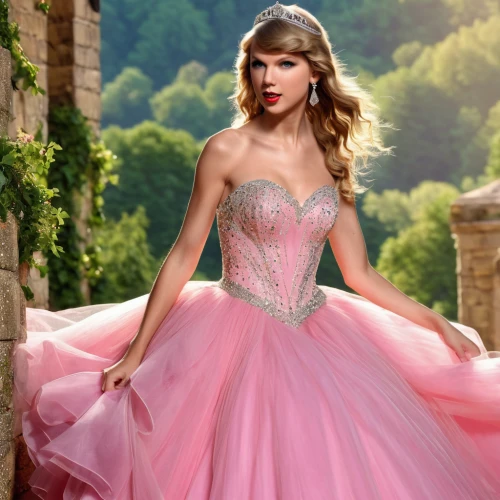 quinceanera dresses,a princess,ball gown,princess,barbie doll,enchanting,fairy queen,strapless dress,enchanted,fairytale,wedding gown,red gown,fairytales,princesses,wedding dresses,debutante,queen,princess sofia,bridal clothing,pink beauty,Photography,General,Realistic