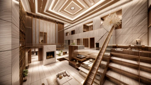 3d rendering,interior modern design,penthouse apartment,luxury home interior,interior design,render,wooden stairs,laminated wood,luxury hotel,wooden construction,build by mirza golam pir,hallway space,interior decoration,modern decor,contemporary decor,3d rendered,room divider,core renovation,patterned wood decoration,wooden beams