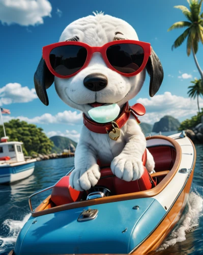 boats and boating--equipment and supplies,jack russel,russell terrier,bichon frisé,dog in the water,snoopy,parson russell terrier,boating,boat operator,bichon,salty dog,dog photography,white dog,top dog,powerboating,dog illustration,cheerful dog,water dog,toy dog,summer floatation