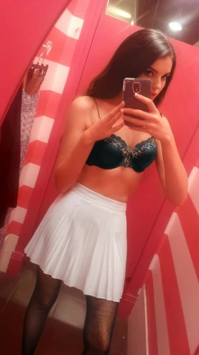 dressing room,dress shop,pantyhose,in pantyhose,changing room,changing rooms,white skirt,tulle,school skirt,shopping,skirt,ballet tutu,tennis skirt,shopin,party dress,pink shoes,crossdressing,shopwindow,agent provocateur,magic mirror