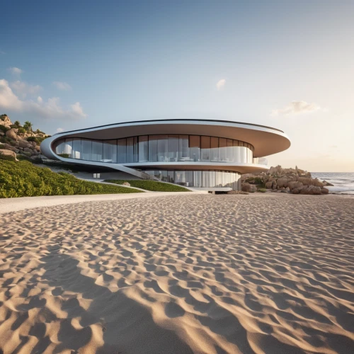 dunes house,beach house,futuristic architecture,dune ridge,modern architecture,futuristic art museum,house of the sea,archidaily,coastal protection,beachhouse,dune pyla you,admer dune,luxury property,sand dune,dune sea,dune landscape,niterói,modern house,ascension island,tropical house