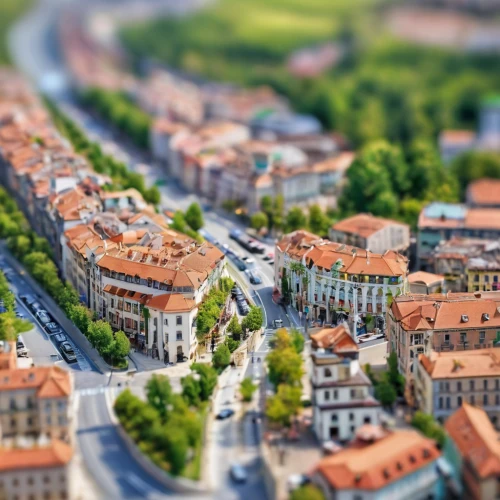 tilt shift,lyon,dubrovnik city,dubrovnik,row of houses,row houses,gdańsk,blocks of houses,venezia,townscape,zagreb,townhouses,cluj,pisa,verona,city moat,aerial landscape,medieval town,sibiu,bucuresti,Unique,3D,Panoramic