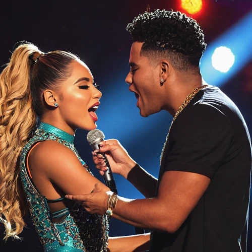 havana brown,playback,performing,singer and actress,black couple,prince and princess,beautiful couple,couple goal,swirl,latin dance,concert dance,love island,shipped,dancing couple,casal,duet,pda,making out,boy kisses girl,young couple,Illustration,Black and White,Black and White 06
