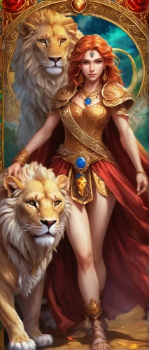 female lion,lionesses,lioness,forest king lion,she feeds the lion,zodiac sign leo,panthera leo,lion children,two lion,lion,athena,goddess of justice,lion - feline,celtic queen,collectible card game,masai lion,african lion,heroic fantasy,female warrior,rosa ' amber cover,Conceptual Art,Fantasy,Fantasy 31