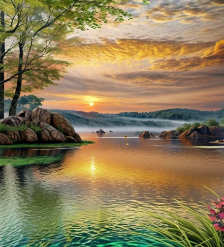 landscape background,beautiful lake,background view nature,river landscape,nature landscape,evening lake,beautiful landscape,landscape nature,coastal landscape,landscapes beautiful,natural scenery,natural landscape,waterscape,tranquility,an island far away landscape,sea landscape,incredible sunset over the lake,fantasy landscape,water scape,full hd wallpaper