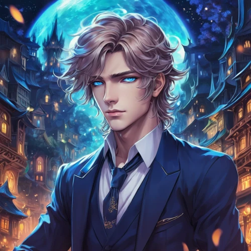 violet evergarden,cg artwork,leo,zodiac sign leo,gabriel,perseus,alexander,robert harbeck,valentin,fantasy portrait,romantic portrait,victor,dark suit,vittoriano,nikko,merlin,portrait background,ren,corvin,custom portrait,Illustration,Realistic Fantasy,Realistic Fantasy 37