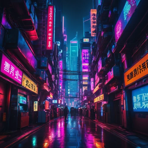 shanghai,hong kong,taipei,colorful city,kowloon,shinjuku,hk,cyberpunk,tokyo,neon lights,tokyo city,chongqing,neon sign,chinatown,neon light,neon arrows,kowloon city,nanjing,hong,city at night,Conceptual Art,Sci-Fi,Sci-Fi 26