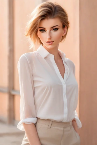 female model,menswear for women,women fashion,women clothes,romantic look,women's clothing,dress shirt,woman in menswear,elegant,in a shirt,model,fashion vector,white shirt,neutral color,social,fashion shoot,blouse,portrait background,bolero jacket,attractive woman