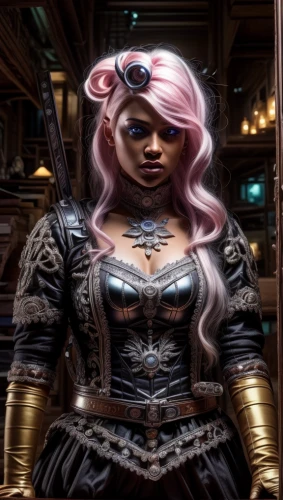 steampunk,steampunk gears,massively multiplayer online role-playing game,celtic queen,sterntaler,callisto,eglantine,dark elf,huntress,noble rose,pink quill,lady honor,breastplate,arcanum,fantasy portrait,rosa 'the fairy,streampunk,librarian,female warrior,the enchantress