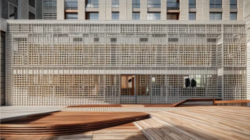 archidaily,wooden facade,glass facade,slat window,room divider,daylighting,lattice windows,metal cladding,timber house,modern office,facade panels,wire mesh,patterned wood decoration,lattice window,wooden construction,building honeycomb,corten steel,cubic house,kirrarchitecture,ventilation grid