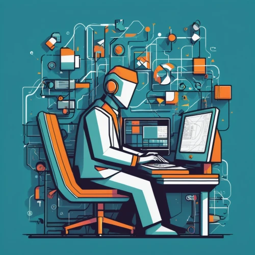man with a computer,vector illustration,computer icon,office automation,information technology,computer business,network administrator,computer addiction,digital marketing,women in technology,computational thinking,illustrator,software engineering,sci fiction illustration,digital rights management,digital nomads,adobe illustrator,full stack developer,computer science,computer program,Illustration,Vector,Vector 06