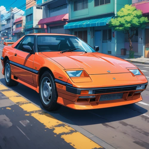 toyota ae85,toyota mr2,honda nsx,mazda rx-7,mitsubishi starion,nissan 180sx,toyota supra,testarossa,porsche 944,honda prelude,nissan 240sx,3d car wallpaper,supra,orange,porsche 968,toyota 86,porsche 924,honda cr-x del sol,drift,orange trumpet,Illustration,Japanese style,Japanese Style 03