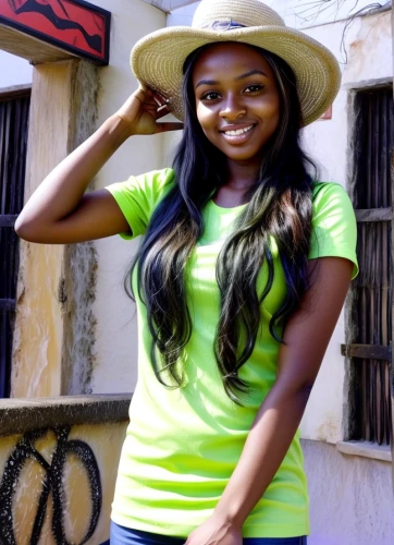 nigeria woman,television presenter,girl wearing hat,countrygirl,yellow sun hat,zambia zmw,hat womens,the hat-female,african woman,cameroon,green mamba,green congo,green background,panama hat,shilla clothing,ordinary sun hat,hat womens filcowy,ladies hat,women's hat,high sun hat