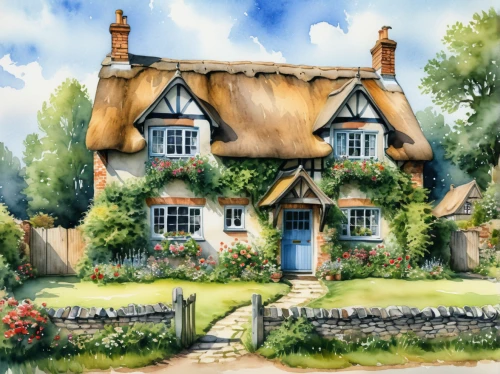 country cottage,thatched cottage,houses clipart,cottages,cottage,cottage garden,summer cottage,house painting,country house,home landscape,traditional house,thatch roofed hose,farmhouse,little house,house drawing,thatch roof,country estate,lincoln's cottage,witch's house,farm house,Photography,General,Realistic
