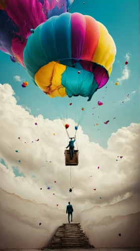 hot-air-balloon-valley-sky,parachutist,parachuting,colorful balloons,paragliding-paraglider,parachute fly,hot air balloons,parachute jumper,paragliders-paraglider,hot air balloon,harness-paraglider,parachute,paraglider,balloon trip,paraglide,paratrooper,ballooning,hot air balloon ride,photo manipulation,skydiver,Photography,Artistic Photography,Artistic Photography 05
