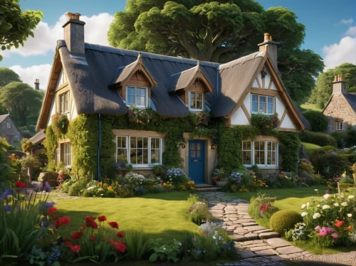 country cottage,cottage garden,summer cottage,beautiful home,home landscape,country house,thatched cottage,victorian house,normandy,cottage,dandelion hall,victorian,cottages,country estate,little house,houses clipart,france,house in the forest,roof landscape,victorian style,Photography,General,Realistic