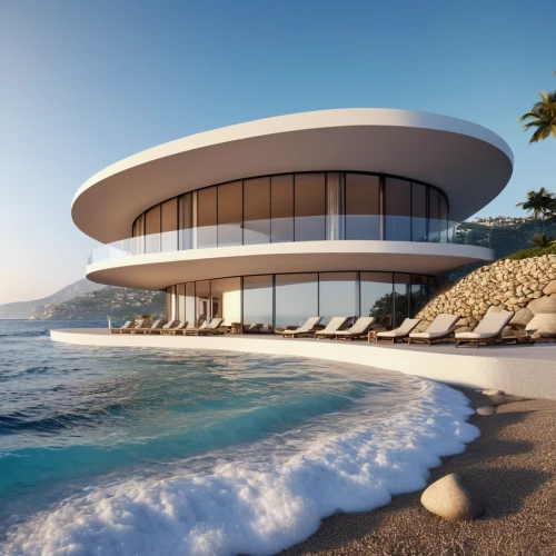 dunes house,luxury property,beach house,futuristic architecture,luxury home,luxury real estate,modern architecture,modern house,house of the sea,3d rendering,beachhouse,ocean view,house by the water,holiday villa,tropical house,jewelry（architecture）,floating island,beautiful home,infinity swimming pool,render