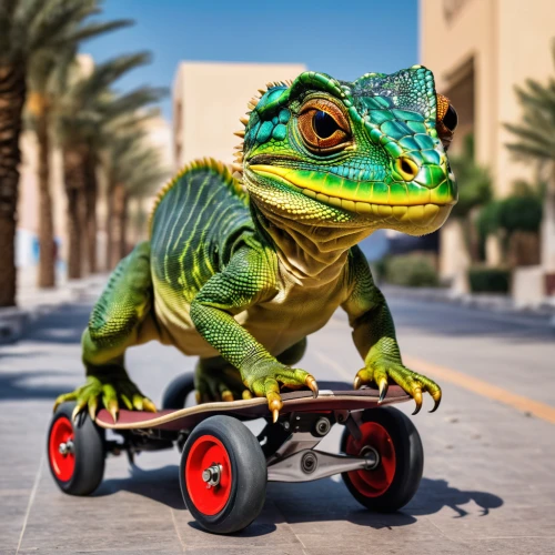 motorized scooter,aligator,all-terrain vehicle,scooter riding,tricycle,trike,mobility scooter,yemen chameleon,e-scooter,inline skates,roller sport,all terrain vehicle,fake gator,velociraptor,seat dragon,motor scooter,landmannahellir,quad skates,training wheels,traxxas slash,Photography,General,Realistic