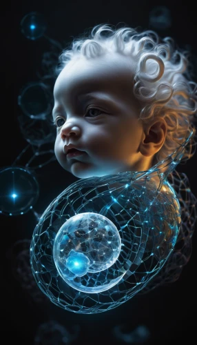 embryonic,digital vaccination record,diabetes in infant,infant,divine healing energy,apophysis,connectedness,fractalius,copernican world system,crystal ball-photography,embryo,soap bubble,trisomy,soap bubbles,birth sign,birth signs,consciousness,crystal ball,image manipulation,newborn,Conceptual Art,Fantasy,Fantasy 11