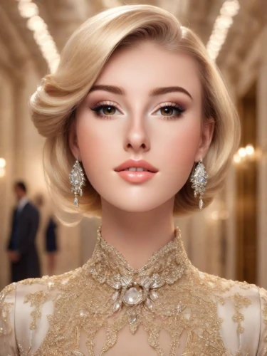 bridal jewelry,bridal accessory,elegant,elegance,realdoll,bridal clothing,fashion vector,gold jewelry,jeweled,diamond jewelry,princess' earring,doll's facial features,fashion doll,romantic look,pearl necklace,bridal,blonde woman,beautiful model,jewelry,embellished