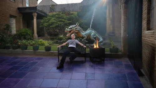 digital compositing,fire breathing dragon,photomanipulation,visual effect lighting,conceptual photography,photo manipulation,statue jesus,fire-eater,3d rendering,image manipulation,fire eater,lens flare,man with saxophone,light effects,sun god,fantasy picture,3d render,saxophone playing man,the annunciation,3d rendered
