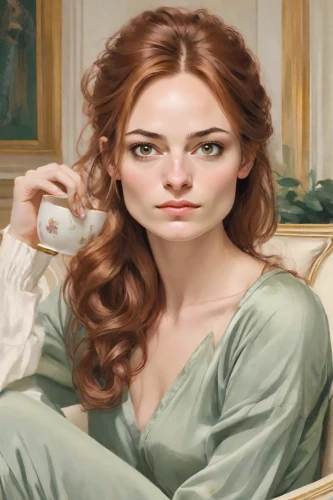 jane austen,woman drinking coffee,young woman,woman sitting,portrait of a girl,woman eating apple,woman with ice-cream,portrait of a woman,portrait background,romantic portrait,white lady,girl with cereal bowl,fantasy portrait,victorian lady,british actress,venetia,oil painting,girl in a historic way,cappuccino,woman thinking