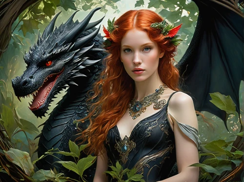 fantasy art,fantasy picture,fantasy portrait,heroic fantasy,green dragon,black dragon,forest dragon,fantasy woman,faery,gothic portrait,dragons,wyrm,fairy tale character,dragon of earth,fairytale characters,dragon,faerie,fairy tale icons,draconic,the enchantress,Conceptual Art,Fantasy,Fantasy 05