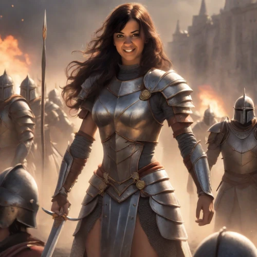 joan of arc,female warrior,warrior woman,heroic fantasy,paladin,crusader,massively multiplayer online role-playing game,fantasy woman,swordswoman,breastplate,strong woman,strong women,cuirass,fantasy art,catarina,woman strong,heavy armour,dwarf sundheim,woman power,biblical narrative characters